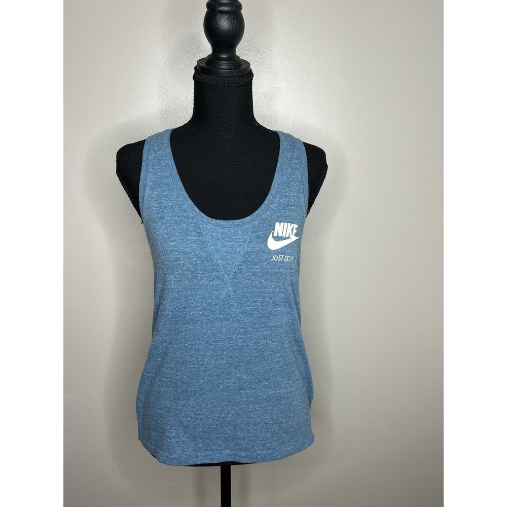 Nike Just Do It Women's Sleeveless Blue Tank Top Training Activewear Size XS